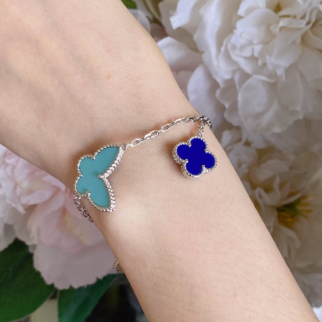 [Regal Jewels]LUCKY SPRING SILVER BRACELET 4 MOTIF