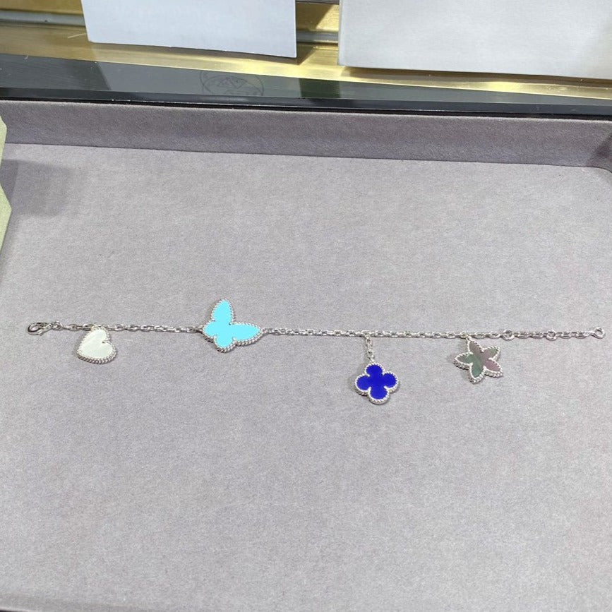 [Regal Jewels]LUCKY SPRING SILVER BRACELET 4 MOTIF