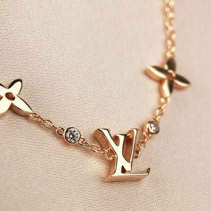 [Regal Jewels]STAR AND SUN 7 MOTIFS GOLD BRACELET