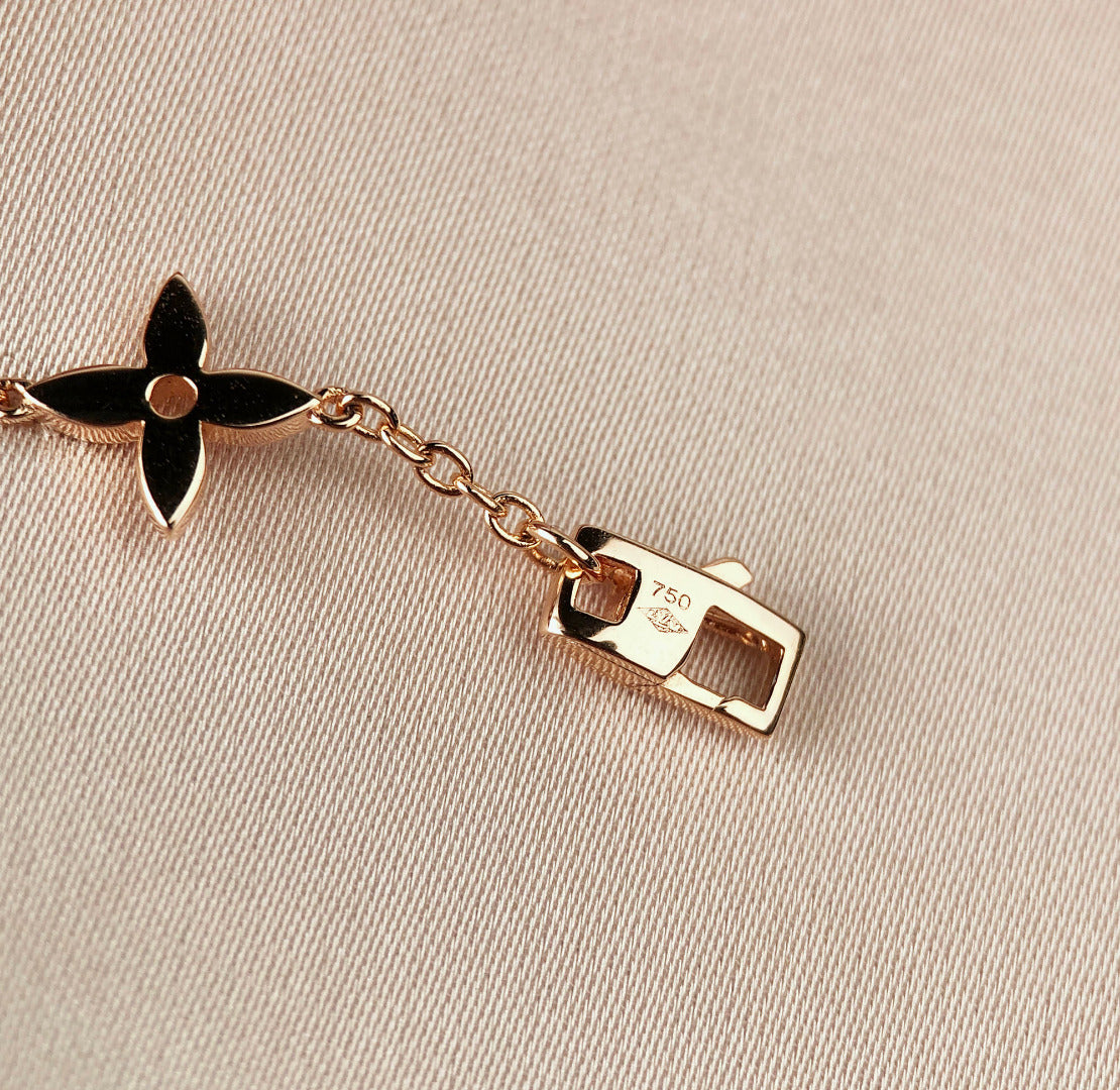 [Regal Jewels]STAR AND SUN 7 MOTIFS GOLD BRACELET