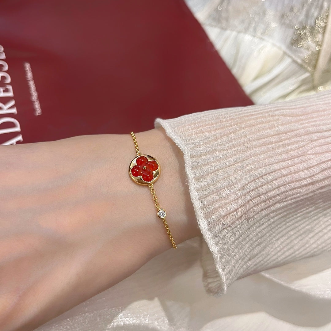[Regal Jewels]SUN PEDANT CARNELIAN BRACELET