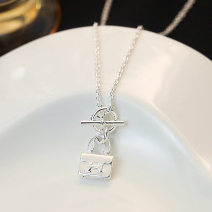 [Regal Jewels]POP H PEDANT SILVER NECKLACE