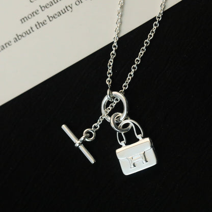 [Regal Jewels]POP H PEDANT SILVER NECKLACE