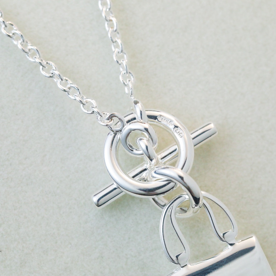[Regal Jewels]POP H PEDANT SILVER NECKLACE