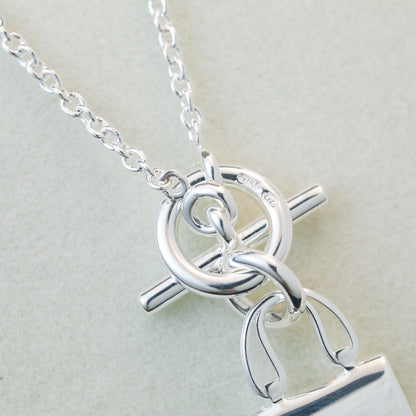 [Regal Jewels]POP H PEDANT SILVER NECKLACE