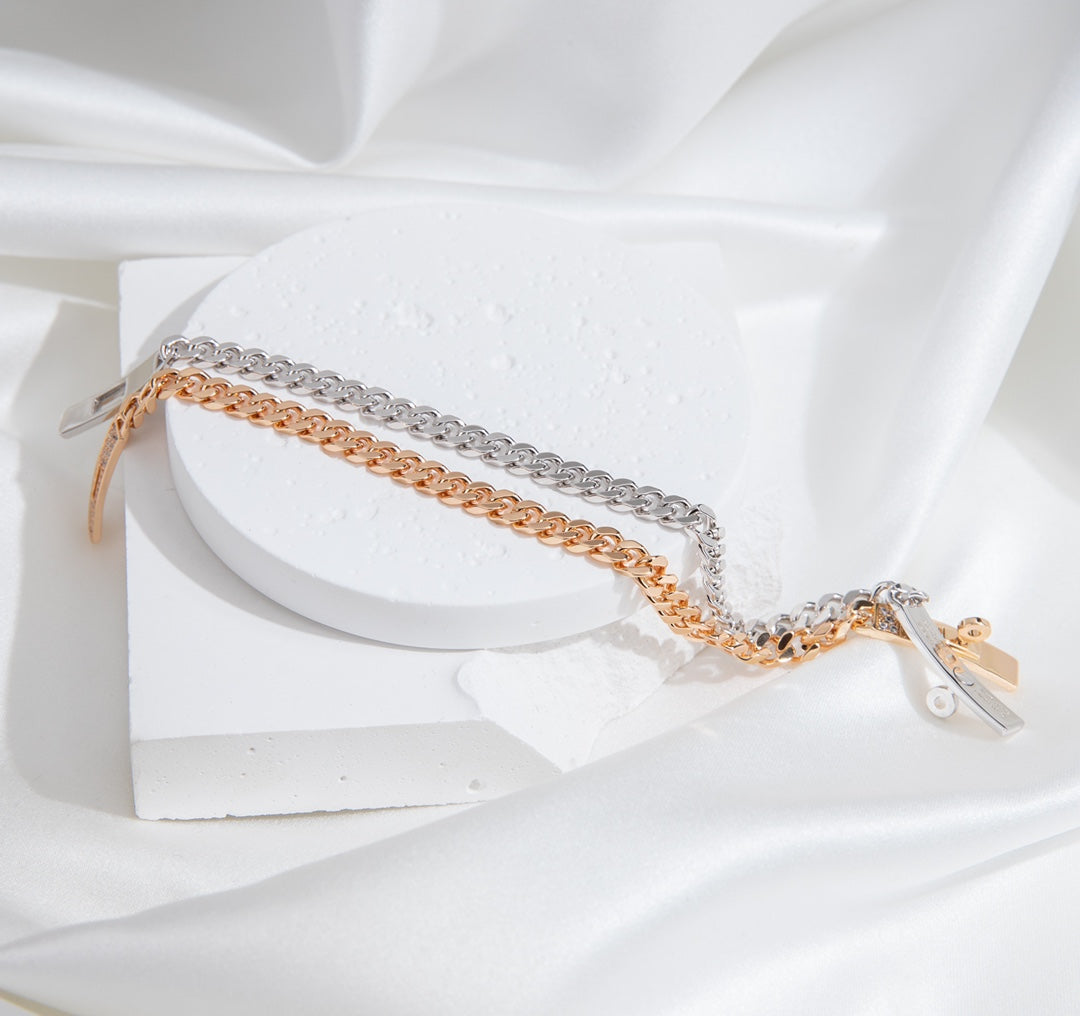 [Regal Jewels]KELLY CHAIN SILVER DIAMOND BRACELET