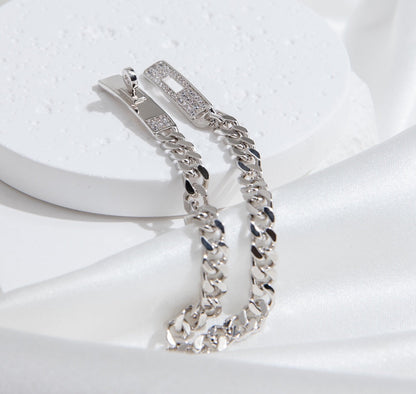 [Regal Jewels]KELLY CHAIN SILVER DIAMOND BRACELET