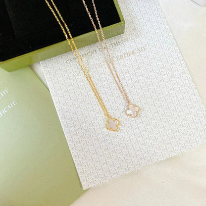 [Regal Jewels]CLOVER MINI 9.5MM WHITE MOTHER-OF-PEARL NECKLACE