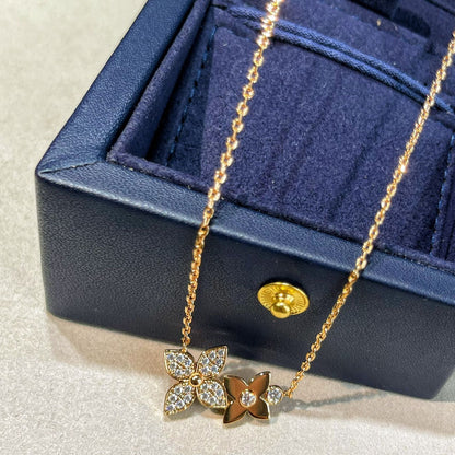 [Regal Jewels]STAR BLOSSOM NECKLACE PINK GOLD DIAMONDS