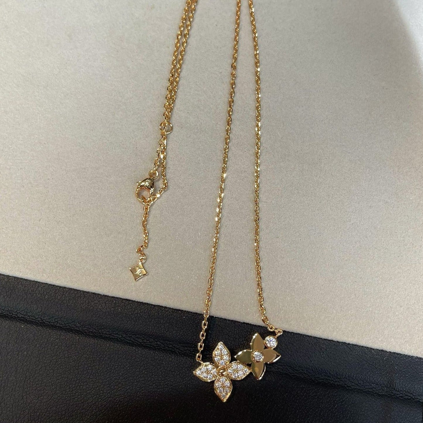 [Regal Jewels]STAR BLOSSOM NECKLACE PINK GOLD DIAMONDS
