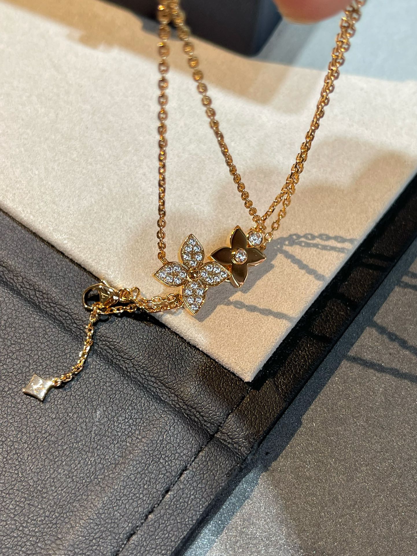 [Regal Jewels]STAR BLOSSOM NECKLACE PINK GOLD DIAMONDS