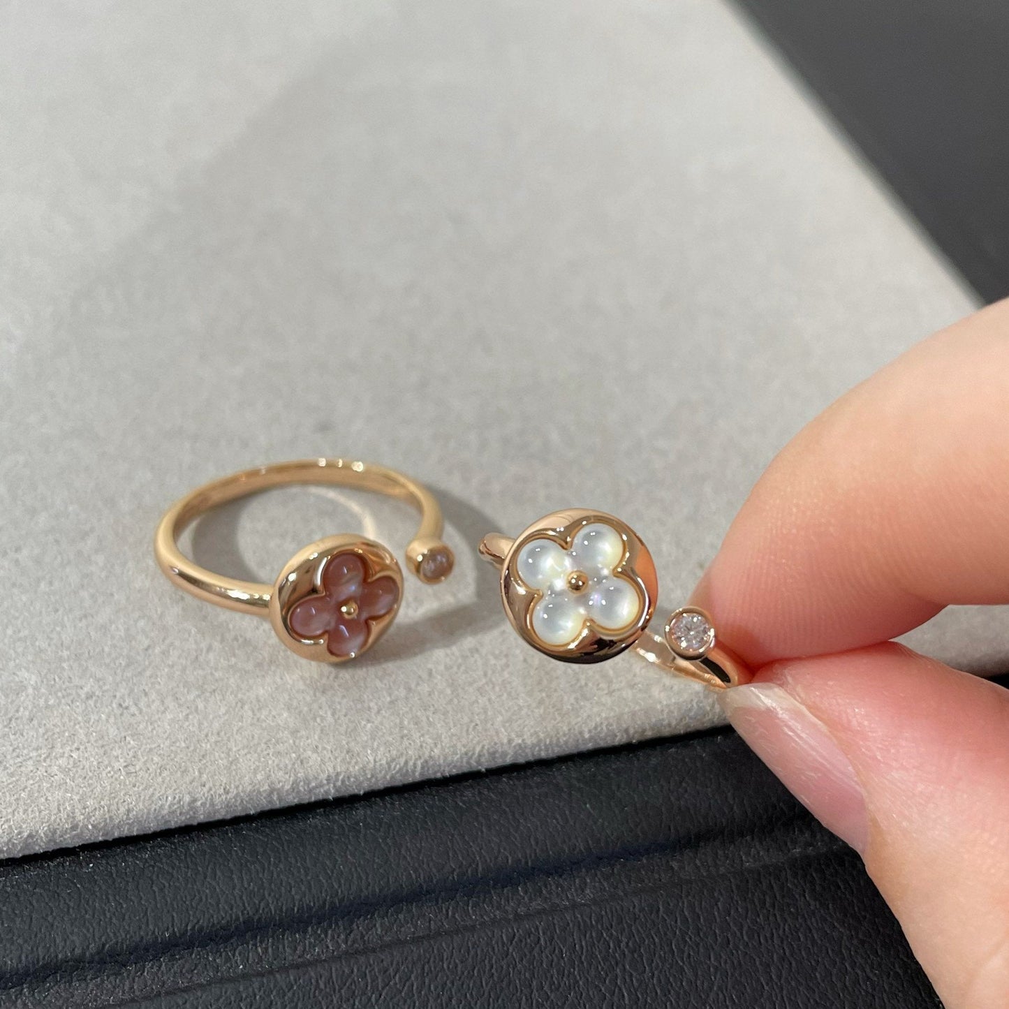 [Regal Jewels]SUN 1 DIAMOND PINK MOP RING