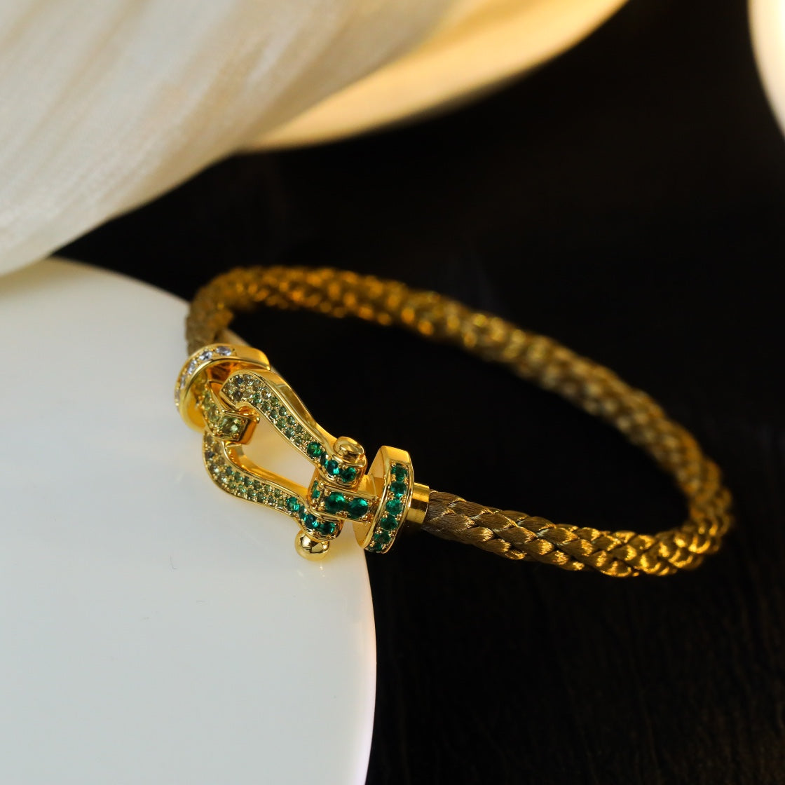 [Regal Jewels]FORCE 10 GOLD GREEN DIAMOND PAVED