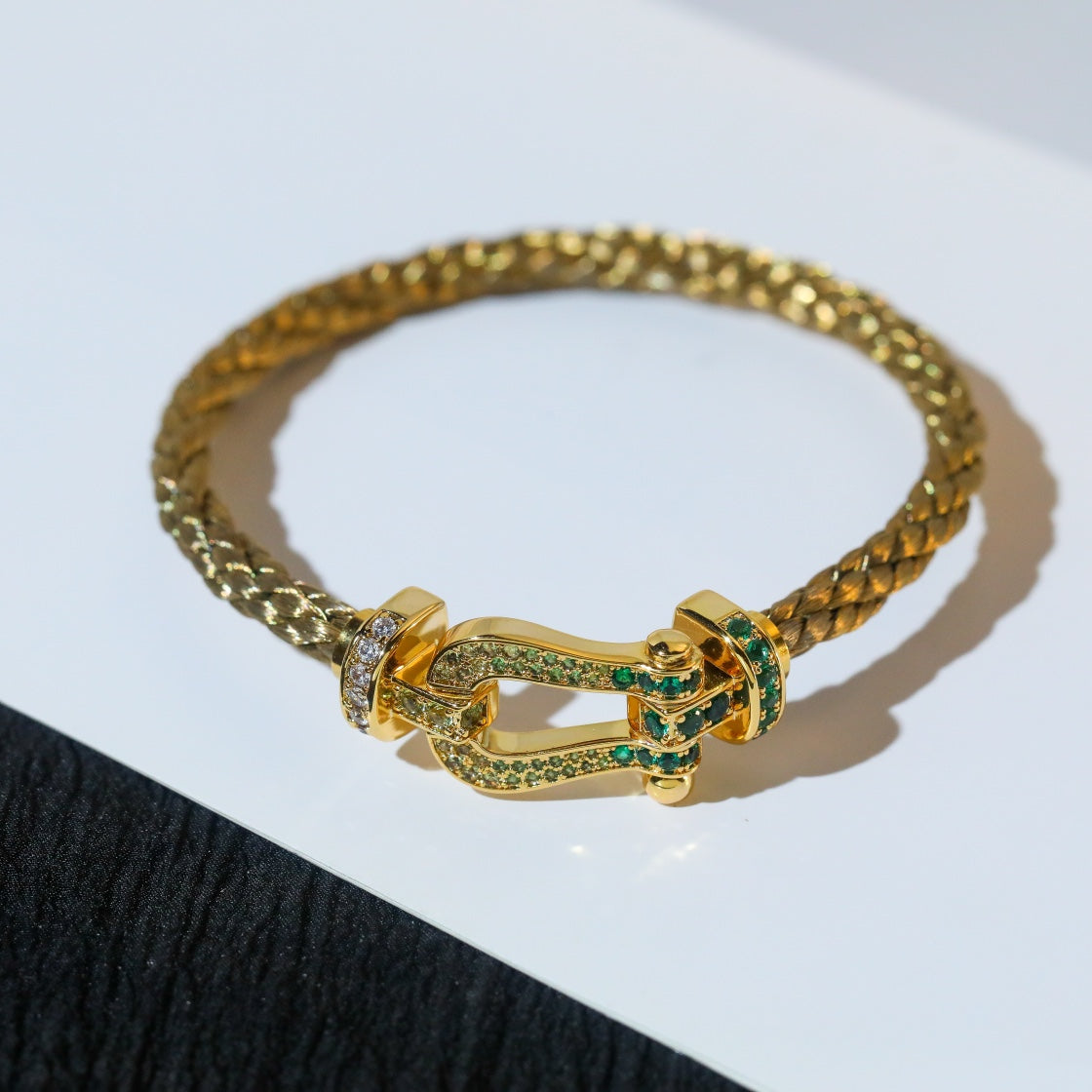 [Regal Jewels]FORCE 10 GOLD GREEN DIAMOND PAVED