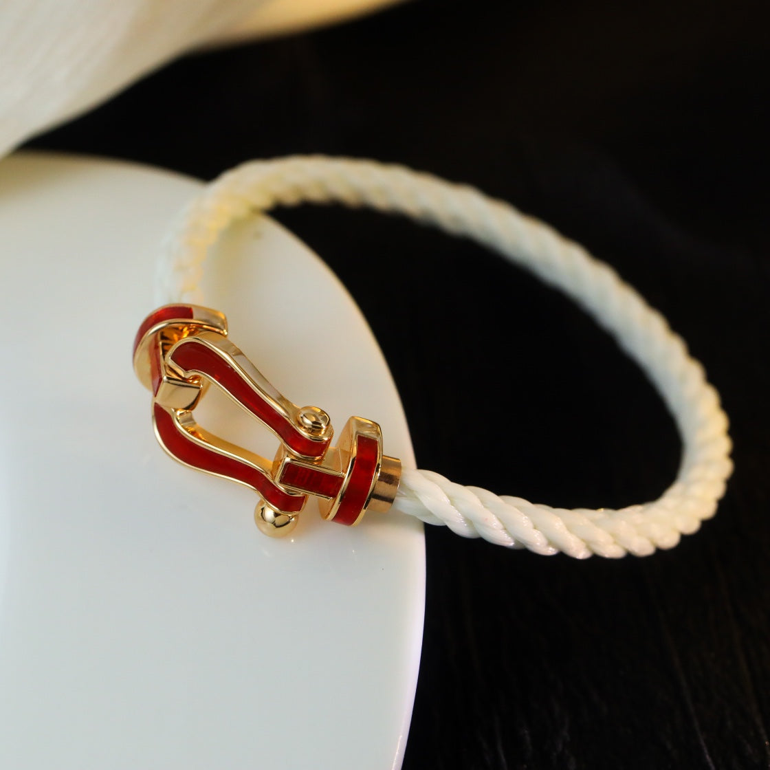 [Regal Jewels]FORCE 10 WHITE TEXTILE DIAMOND PAVED