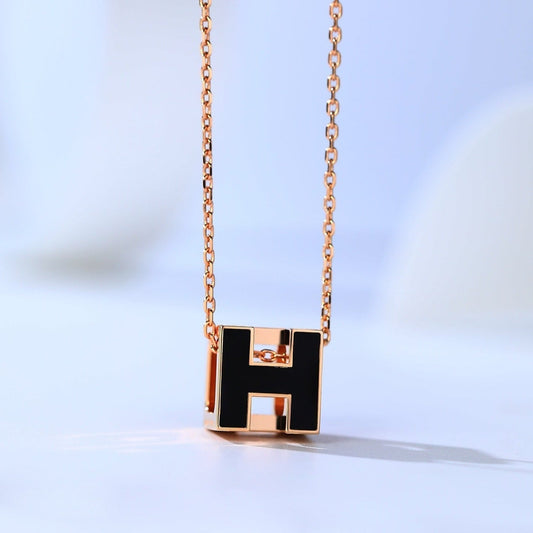 [Regal Jewels]H CAGE PINK GOLD NECKLACE