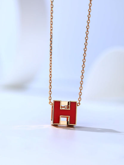 [Regal Jewels]H CAGE PINK GOLD NECKLACE