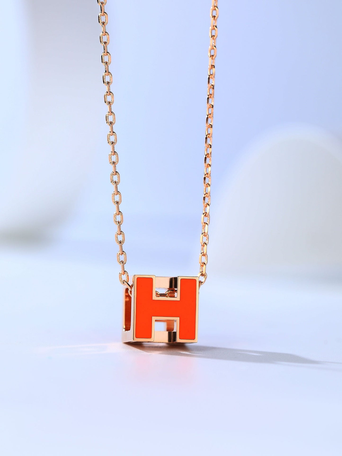 [Regal Jewels]H CAGE PINK GOLD NECKLACE