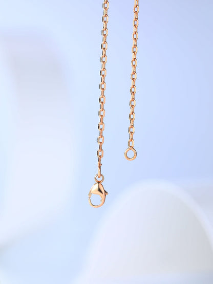 [Regal Jewels]H CAGE PINK GOLD NECKLACE