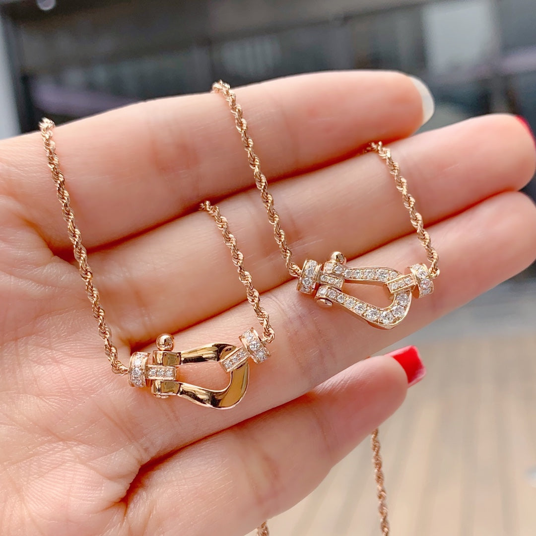 [Regal Jewels]FORCE 10 PINK GOLD DIAMOND NECKLACE