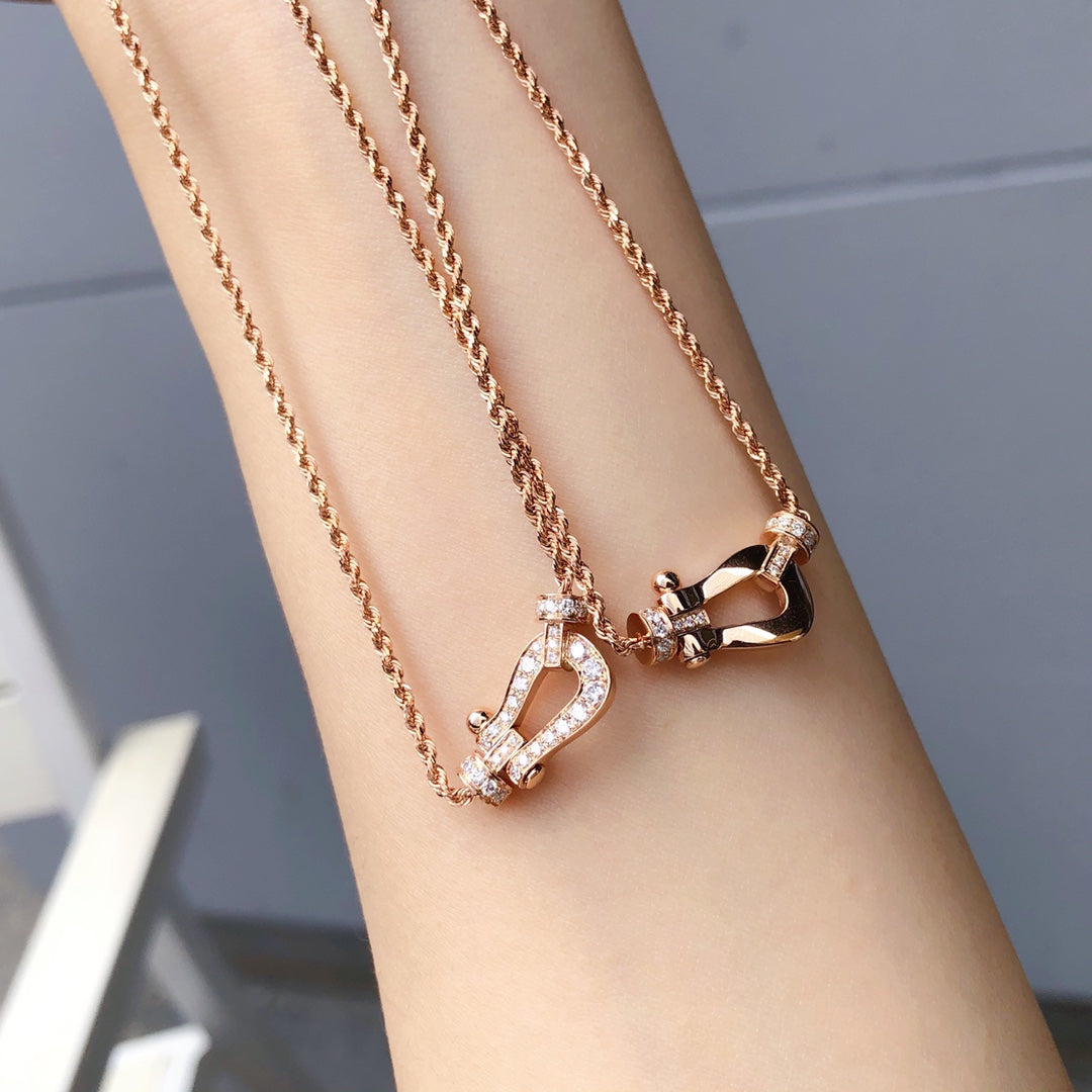 [Regal Jewels]FORCE 10 PINK GOLD DIAMOND NECKLACE