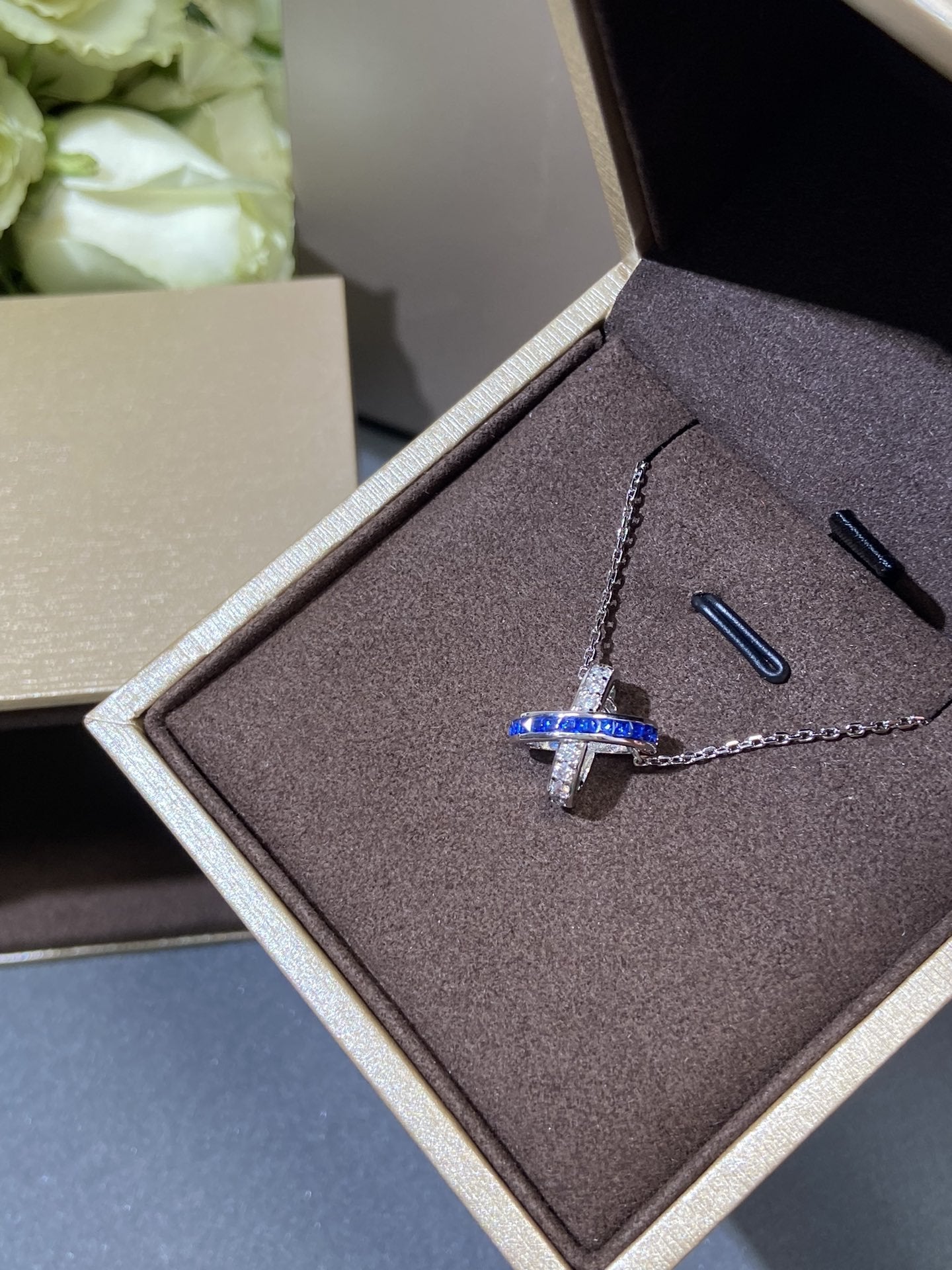 [Regal Jewels]LIENS DIAMOND SILVER NECKLACE