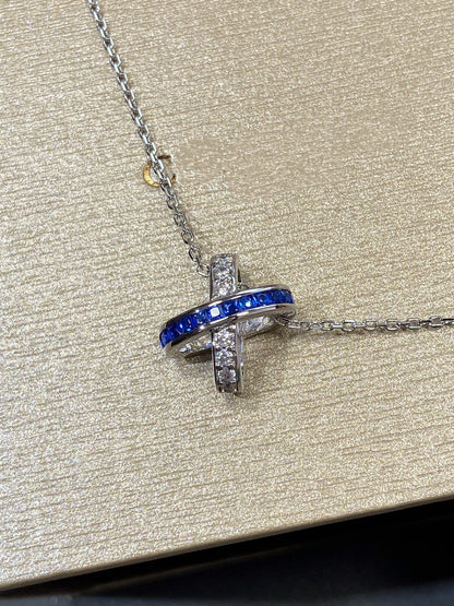 [Regal Jewels]LIENS DIAMOND SILVER NECKLACE