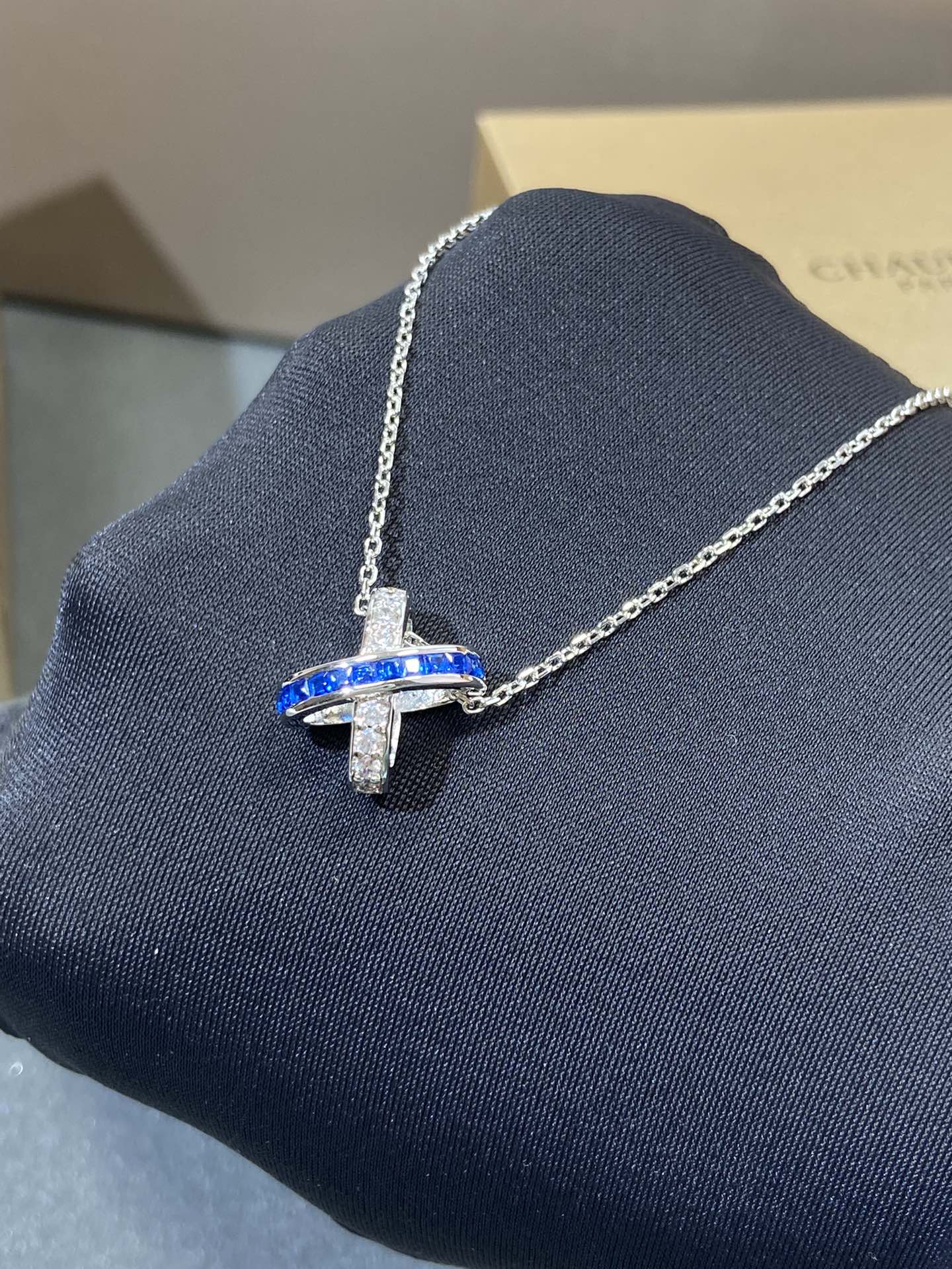 [Regal Jewels]LIENS DIAMOND SILVER NECKLACE