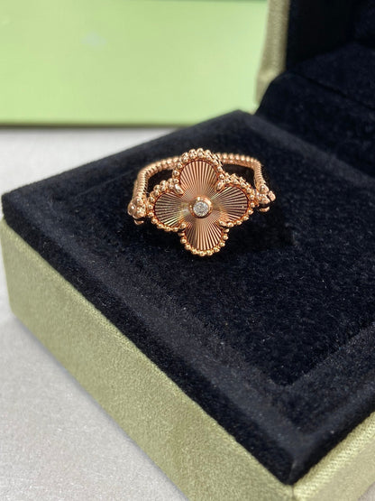 [Regal Jewels]CLOVER RIVERSIBLE ROSE GOLD RING