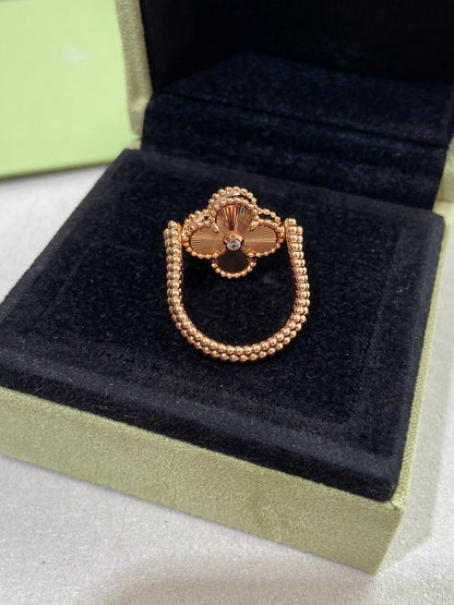 [Regal Jewels]CLOVER RIVERSIBLE ROSE GOLD RING