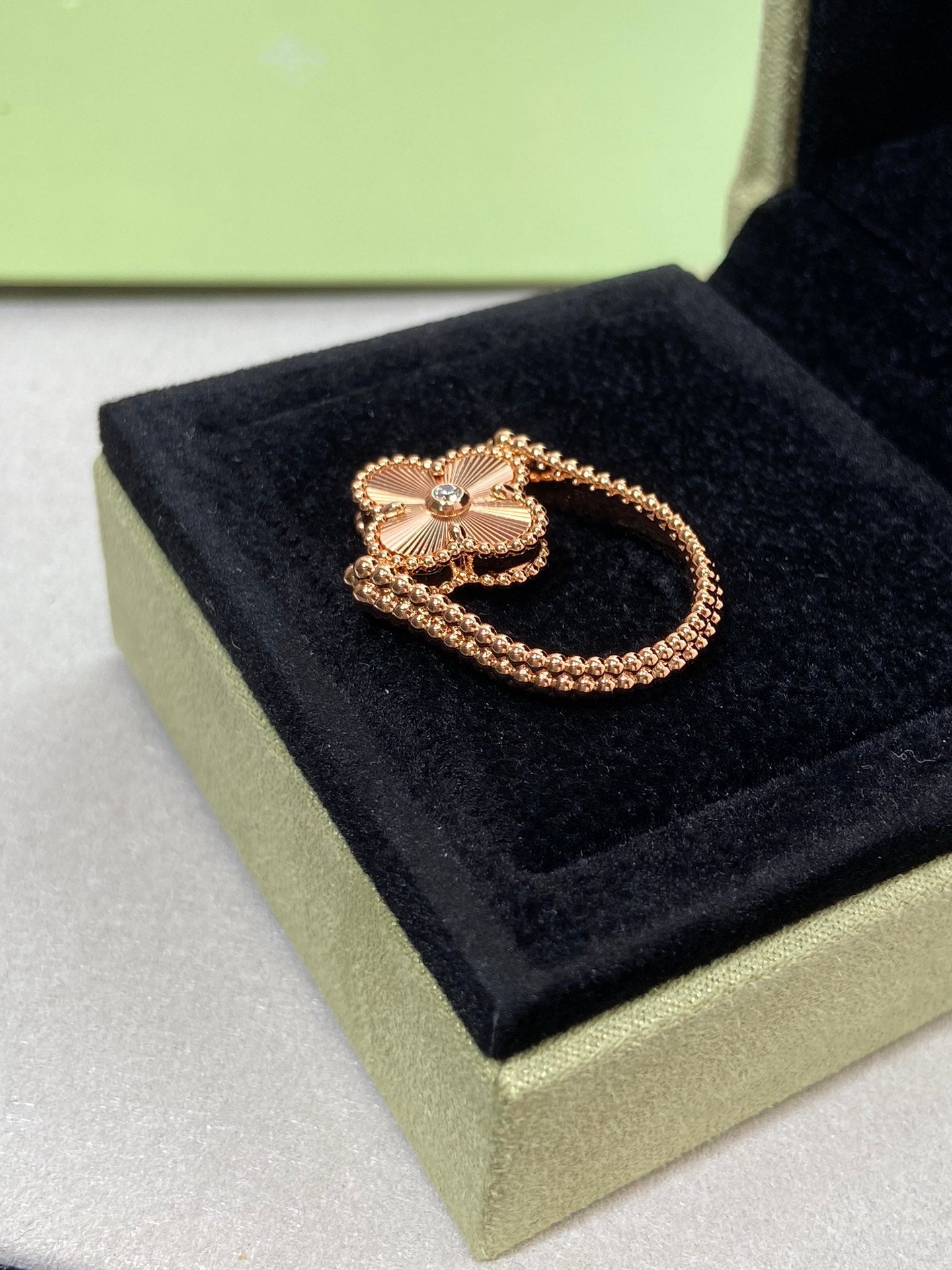 [Regal Jewels]CLOVER RIVERSIBLE ROSE GOLD RING