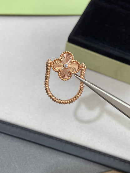 [Regal Jewels]CLOVER RIVERSIBLE ROSE GOLD RING