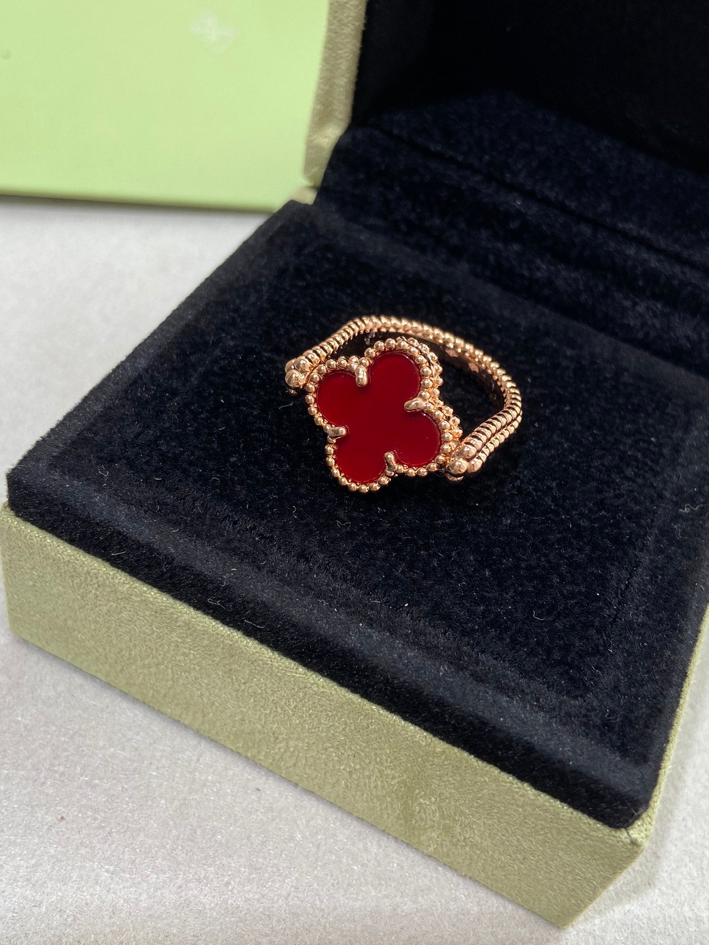 [Regal Jewels]CLOVER RIVERSIBLE ROSE GOLD RING