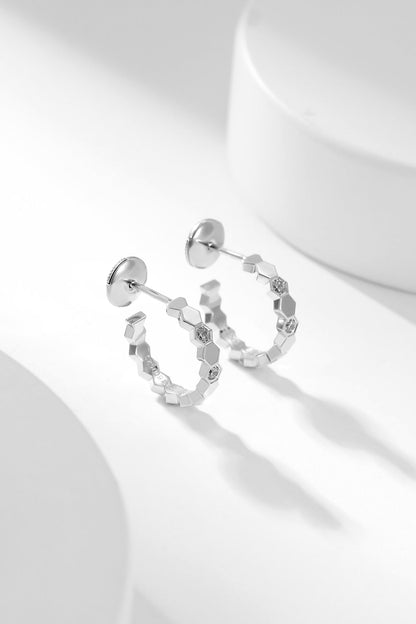 [Regal Jewels]BEE LOVE DIAMOND HOOP EARRINGS