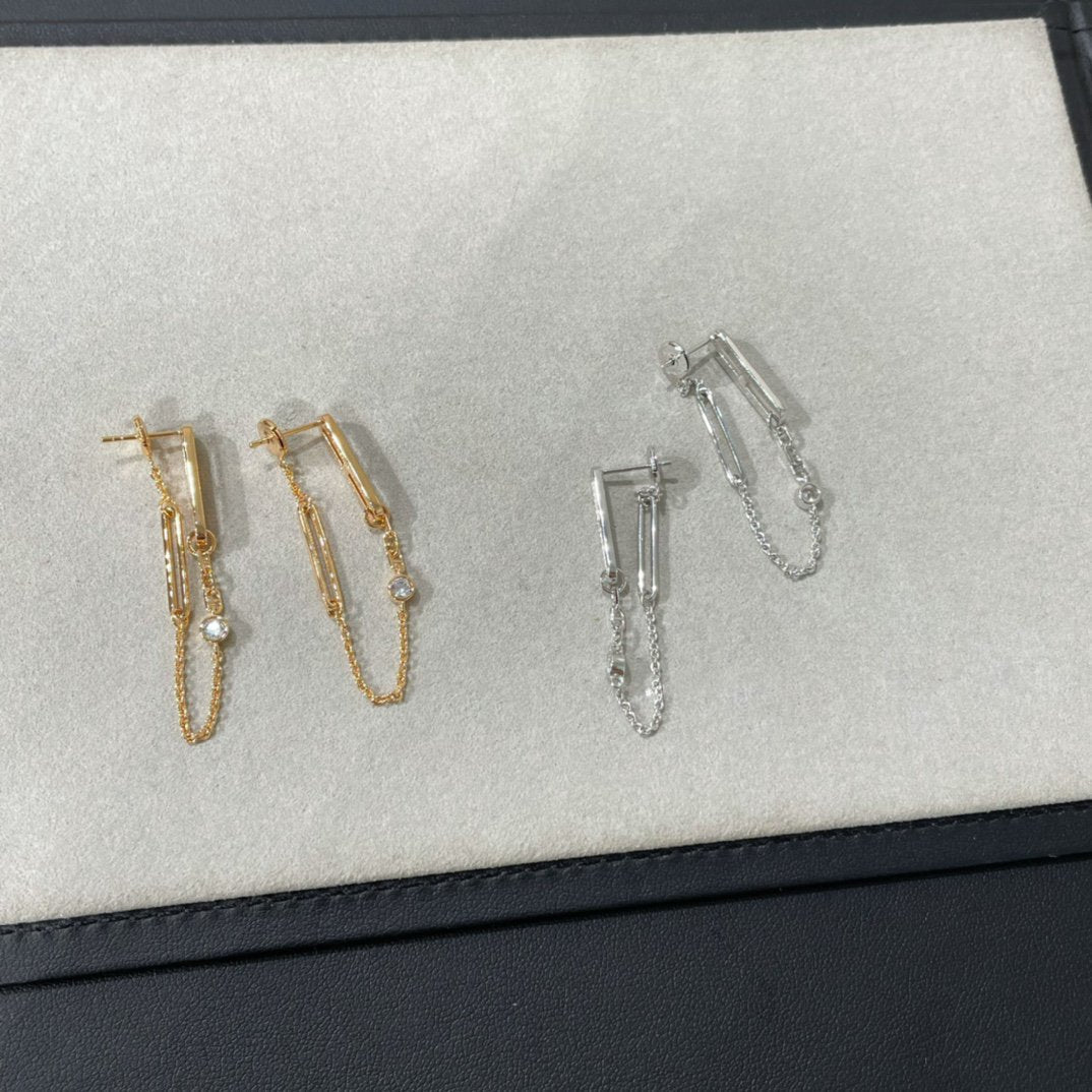 [Regal Jewels]CHAINE CHAOS DIAMOND DROP EARRINGS