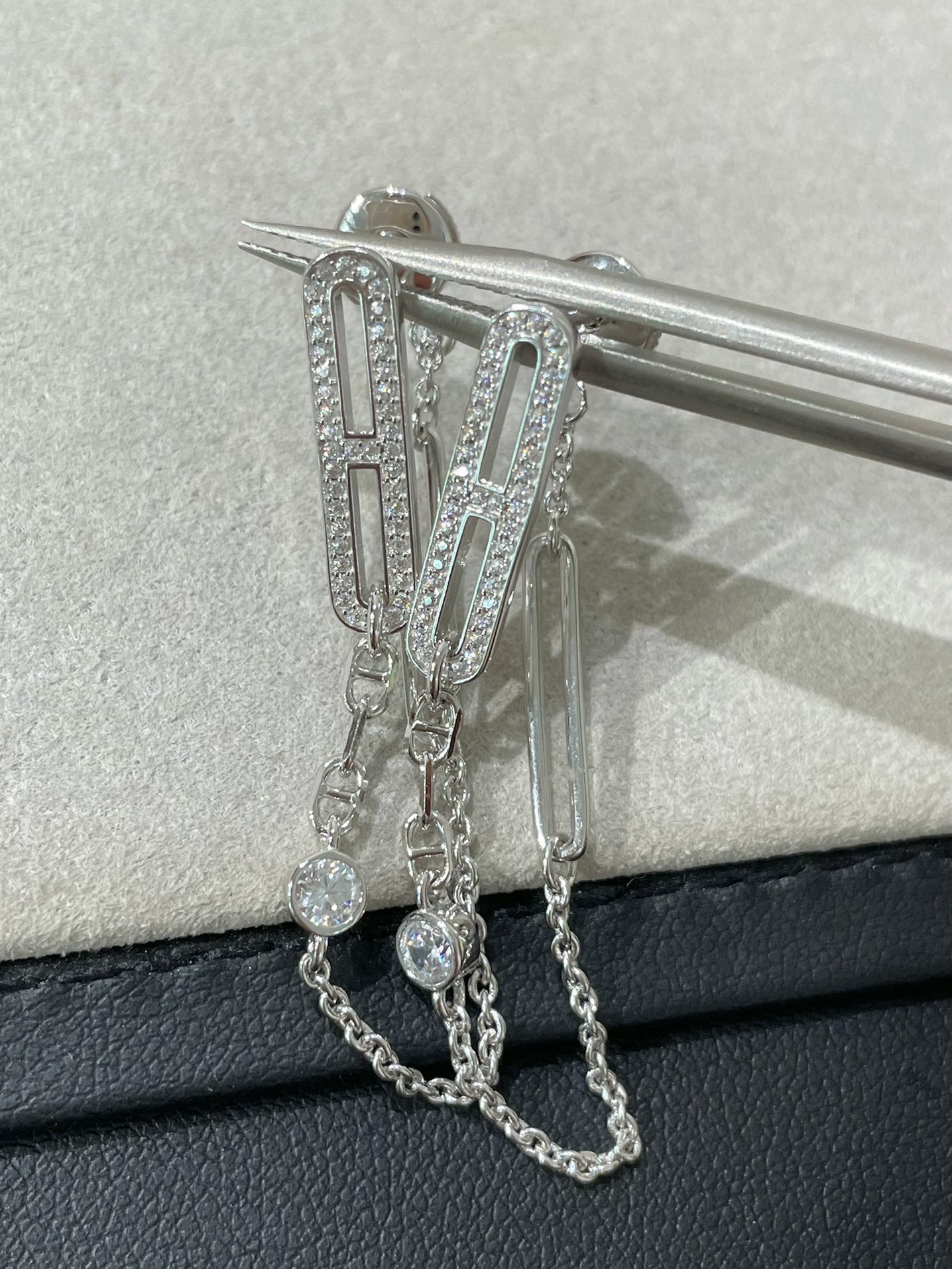 [Regal Jewels]CHAINE CHAOS DIAMOND DROP EARRINGS