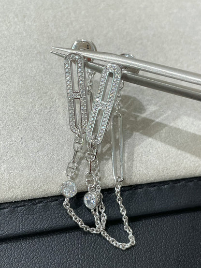 [Regal Jewels]CHAINE CHAOS DIAMOND DROP EARRINGS