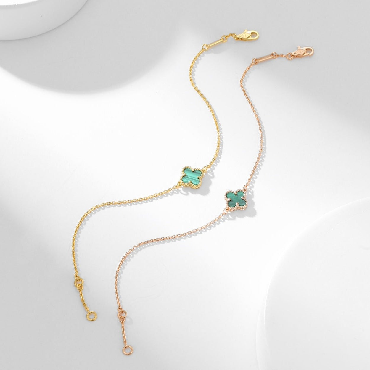 [Regal Jewels]CLOVER BRACELET MALACHITE 1 MOTIF