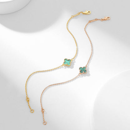 [Regal Jewels]CLOVER BRACELET MALACHITE 1 MOTIF