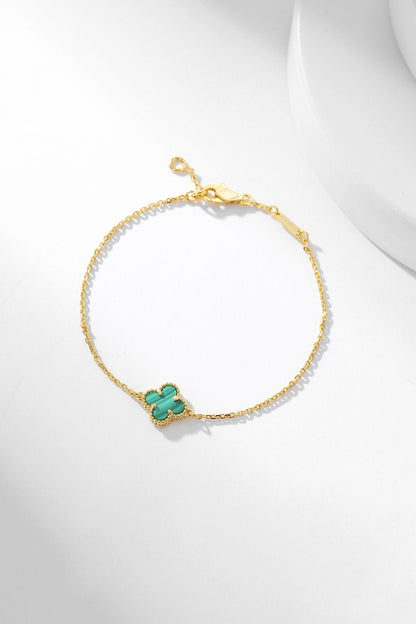 [Regal Jewels]CLOVER BRACELET MALACHITE 1 MOTIF