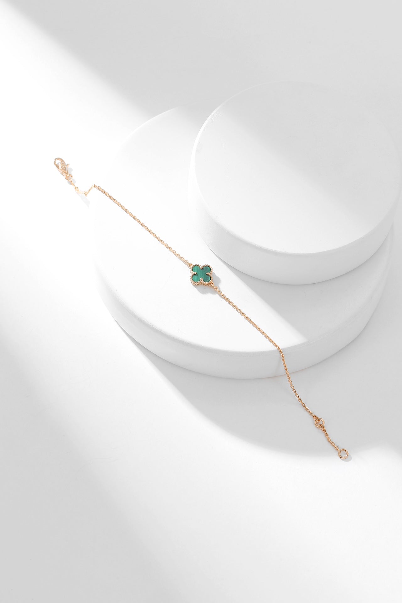 [Regal Jewels]CLOVER BRACELET MALACHITE 1 MOTIF