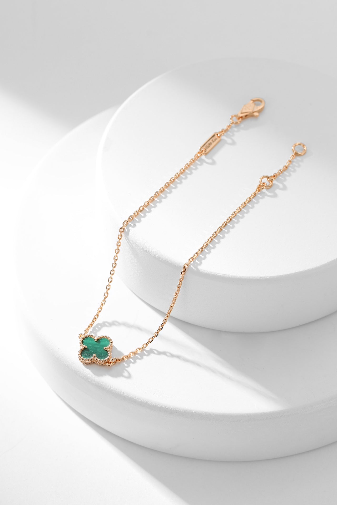 [Regal Jewels]CLOVER BRACELET MALACHITE 1 MOTIF