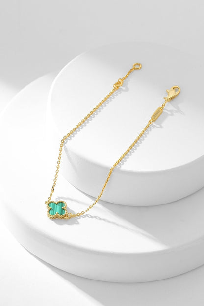 [Regal Jewels]CLOVER BRACELET MALACHITE 1 MOTIF