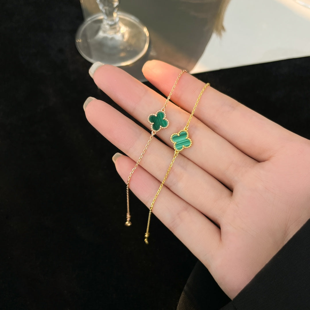 [Regal Jewels]CLOVER BRACELET MALACHITE 1 MOTIF