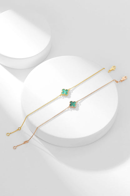 [Regal Jewels]CLOVER BRACELET MALACHITE 1 MOTIF