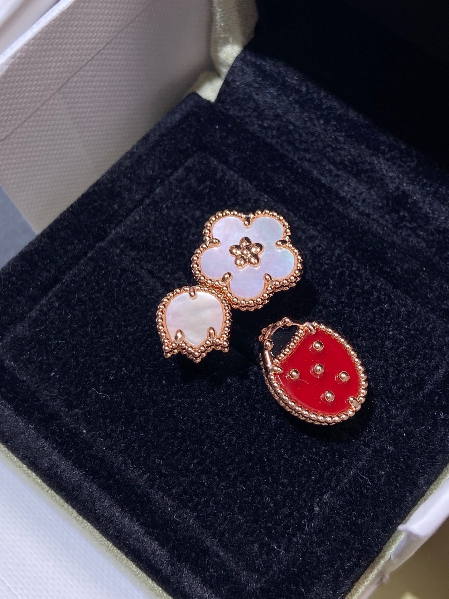 [Regal Jewels]LUCKY 3 MOTIF ROSE GOLD RING