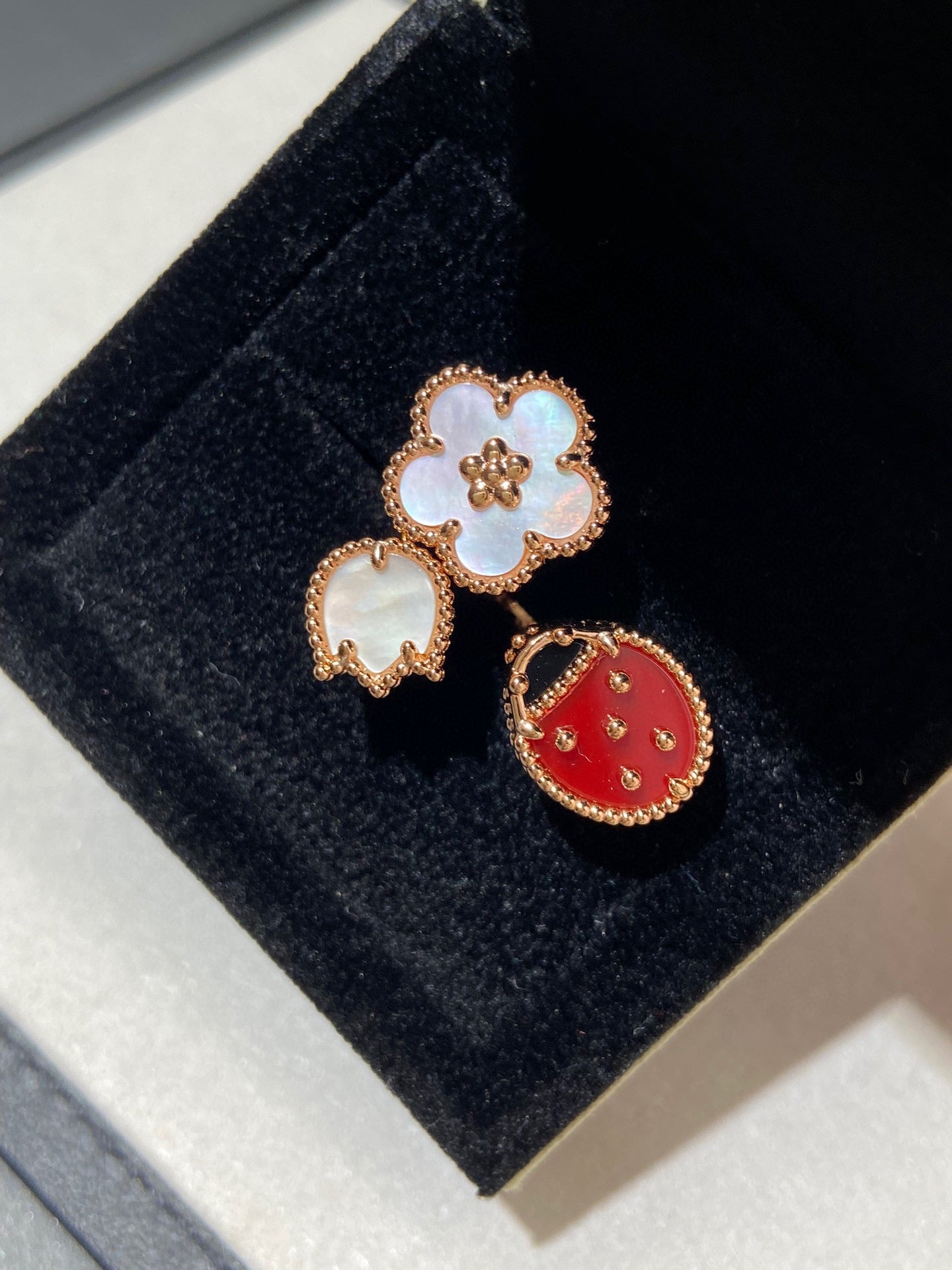 [Regal Jewels]LUCKY 3 MOTIF ROSE GOLD RING