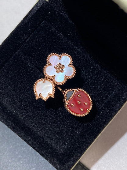 [Regal Jewels]LUCKY 3 MOTIF ROSE GOLD RING