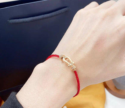 [Regal Jewels]FORCE 10 HALF DIAMOND PINK GOLD RED CORDERI LARGE AND MEDIUM MODEL