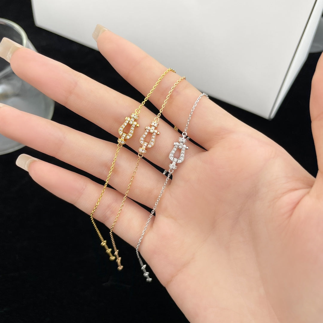 [Regal Jewels]FORCE 10 FULL DIAMOND BUCKLE CHAIN LINK MINI MODEL